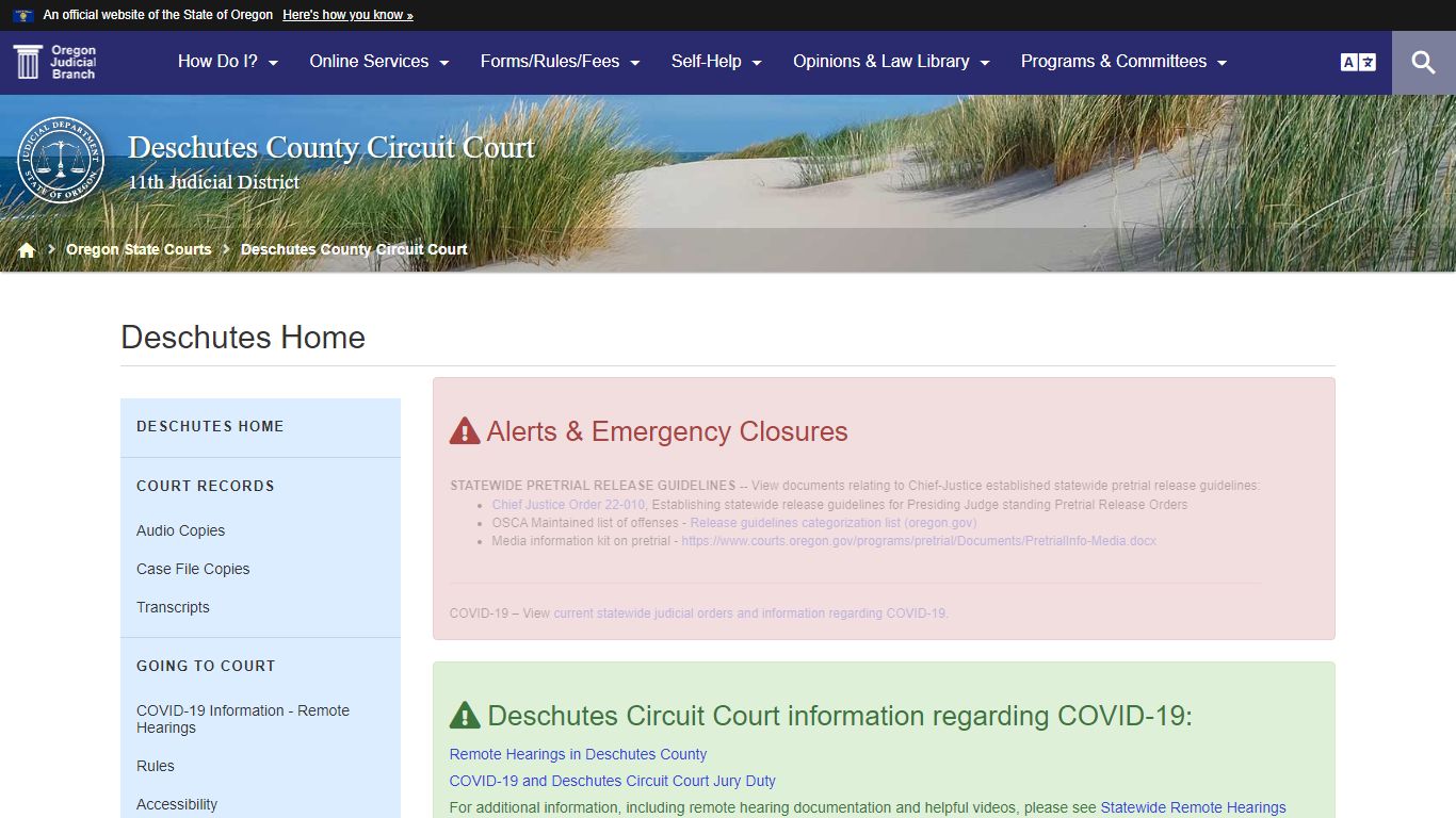 Oregon Judicial Department : Deschutes Home : Deschutes County Circuit ...